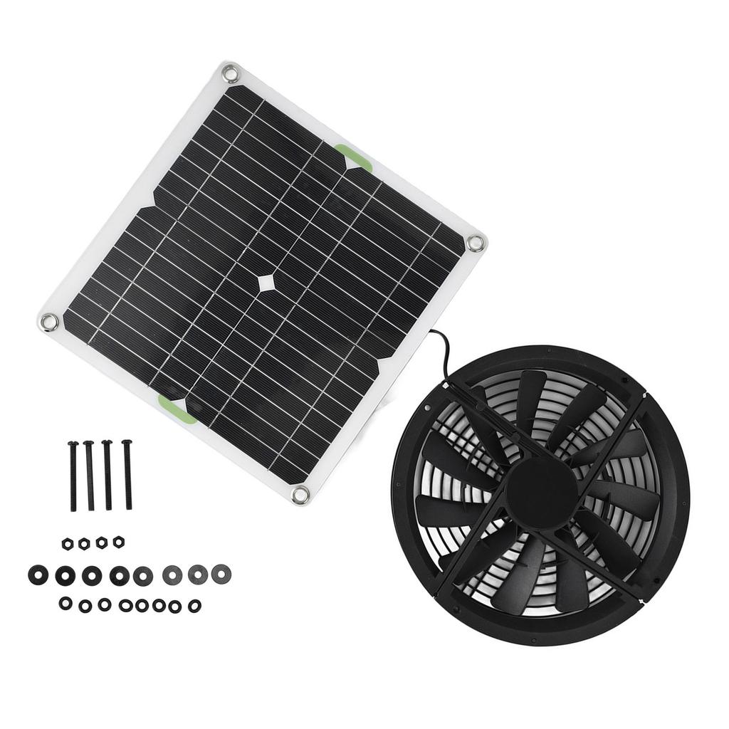 Sturdy High Performances 100W 12V Solars Ventilation Fan Portable Accessory for Homes and Outdoor Daily Casual Use