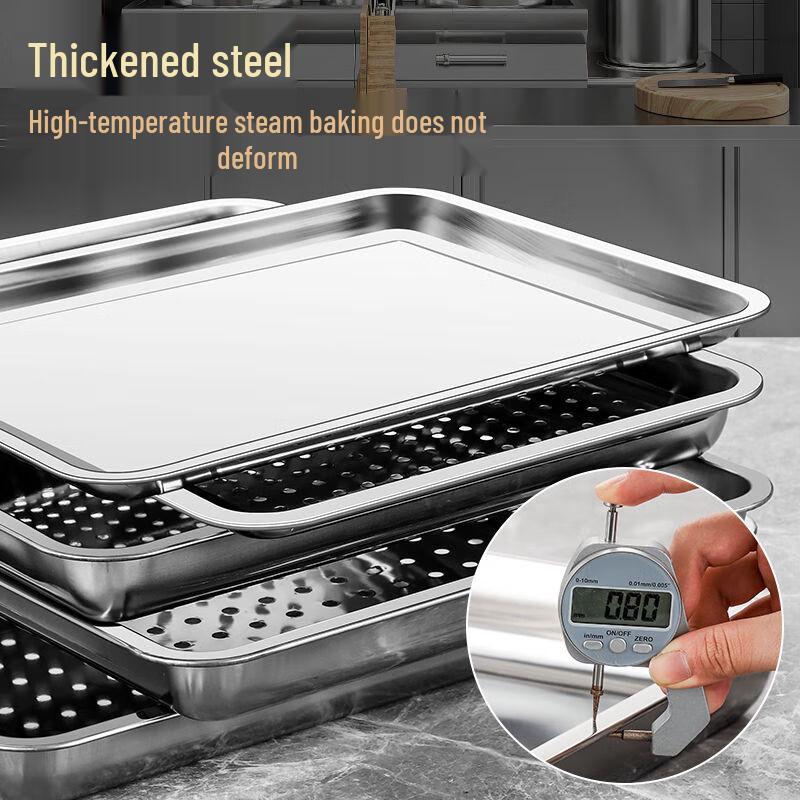Zhaoran 304 Stainless Steel Rectangular Shallow Tray