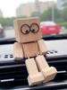 NEW Shaking Wooden Man Figurine Man Tabletop Decor Creative Statue for Car Dashboard Study Shelf Display Desk