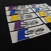 3D ABS Blue Yellow Chrome Car Rear Trunk Emblem Badge Decal For qwe1 S3 8V 8Y 8P S4 B5 B8 B9 S5 Logo Sticker Accrssories