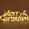 Three-dimensional Christmas Decoration Items Waterproof New Year Merry Christmas Letter Lights Perfect RED Panel