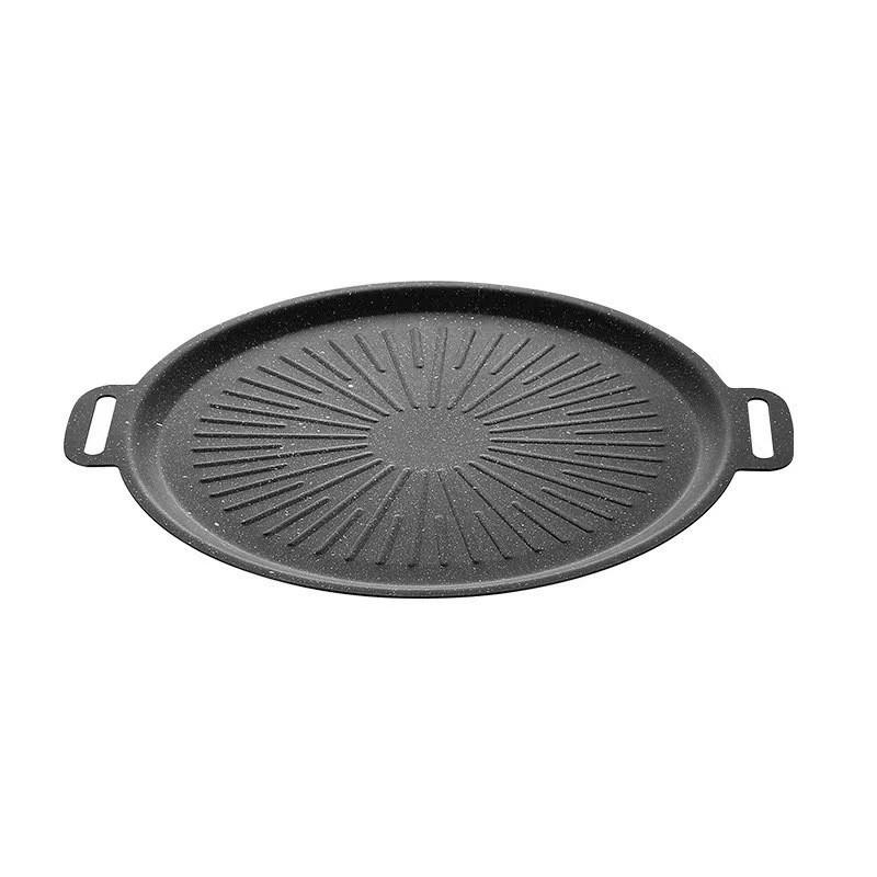 1PC Household Maifanshi Grilling Tray Sun Pattern Physical Non-Stick Grilling Tray Induction Cooker Cassette Grill Outdoor Grilling Tray 28cm