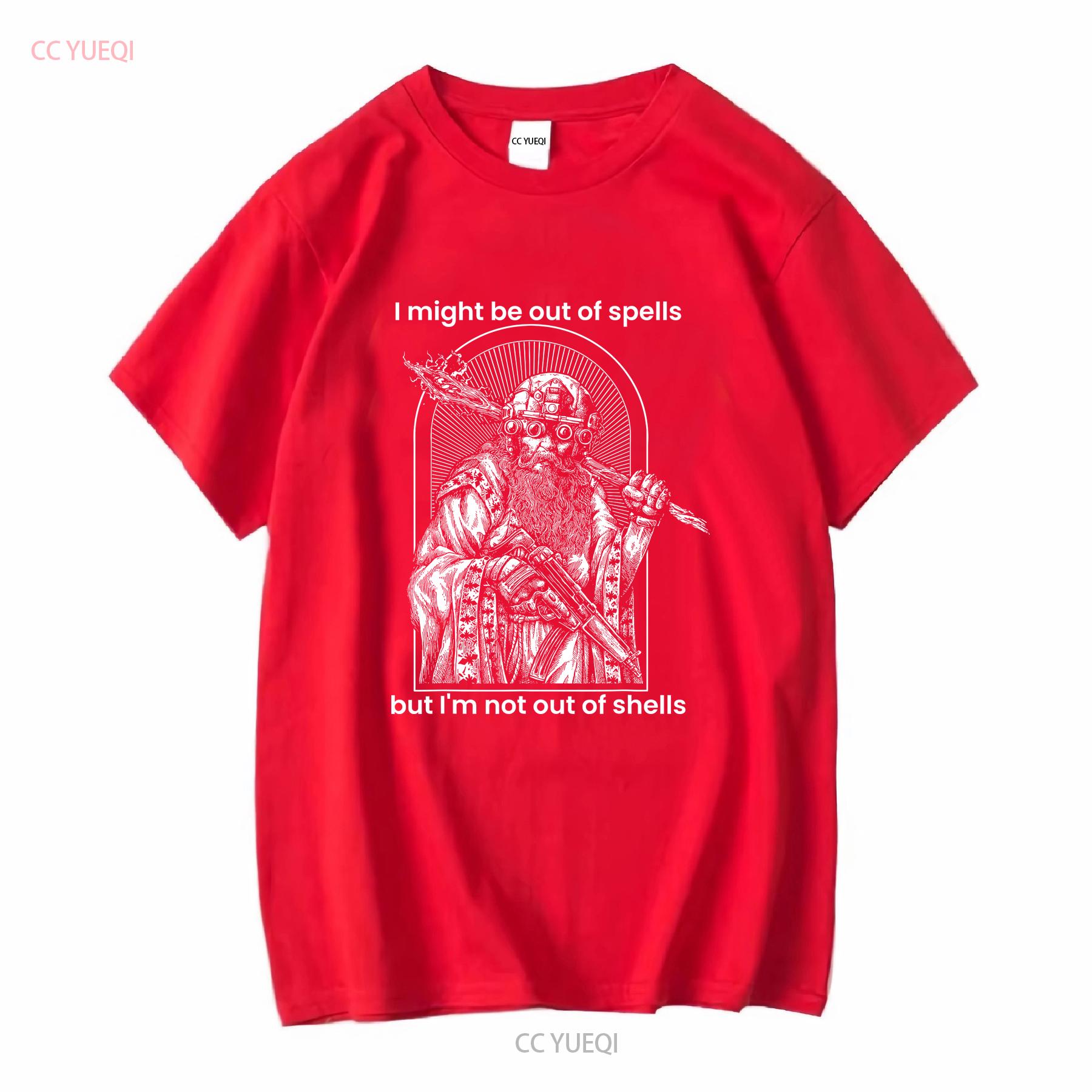 I Might Be Out Of Spells But Im Not Shells T Shirt long or short sleeves vintage Washed fashion Soft Top For Everyday Wear S