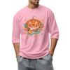 Men'S Round Neck Three-Quarters Sleeve Top Casual Fashion T-Shirt