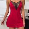 Erotic Underwear European and American Large-size Lace Lace Low-cut Suspender Skirt, Sexy Backless Nightdress, Thin Female Summer