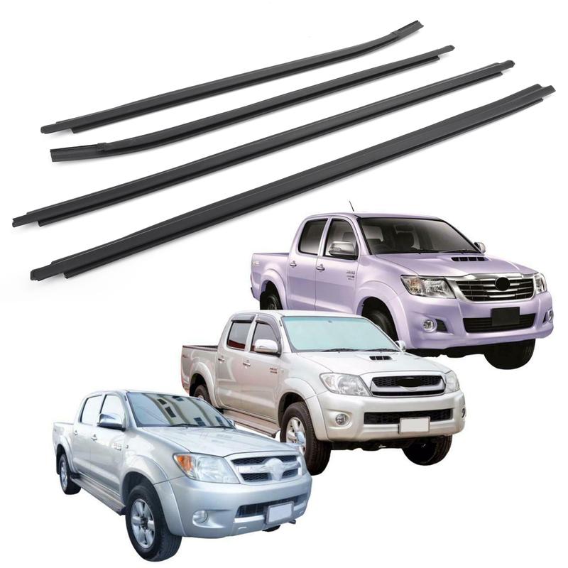 Artudatech Rubber Door Weatherstrip TGN16 Toyota Seal Glass BS4 For GGN25 RH+LH 05-15 Hilux Car Accessories
