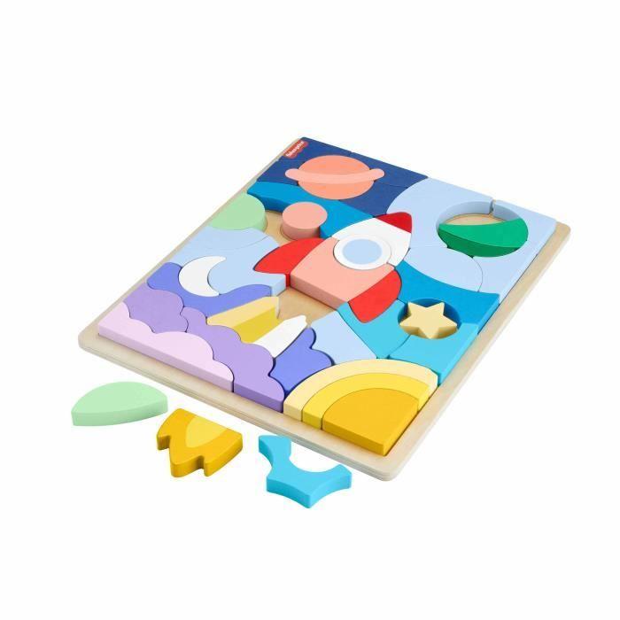 FISHER-PRICE Puzzle en Bois L’Espace-Puzzle 42 pièces pour les petits - Fisher-Price - HXY42