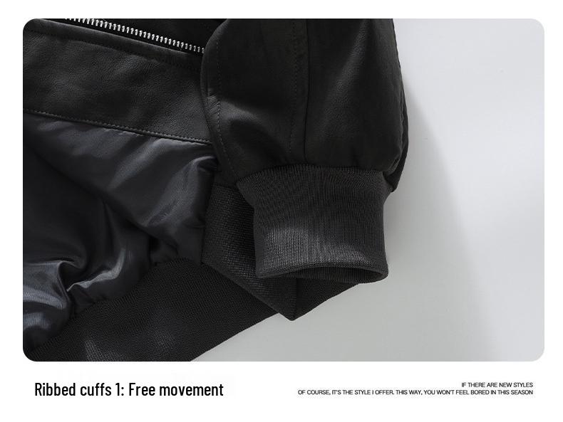 Pánská trendy volná ležérní motorkářská baseballová bunda - Jaro, Podzim, Zima