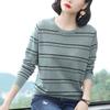 Women's Round Neck Sweater Thin Loose Loose Spring New Long-sleeved Sweater Middle-aged Mother's Casual Top