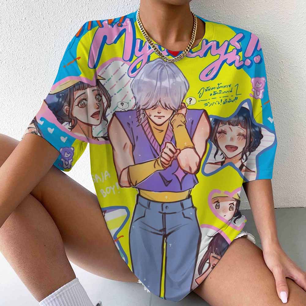 

Горячая K-pop футболка с 3D-принтом «Охотники на демонов» для женщин, летняя повседневная свободная футболка для женщин и мужчин, топ в стиле харадзюку 6XL