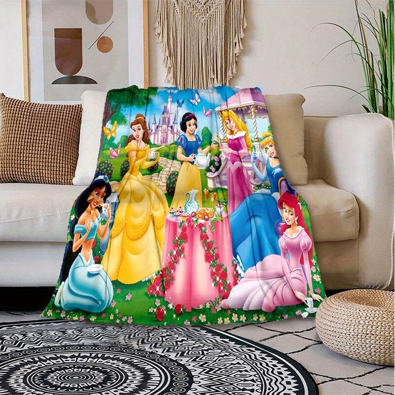1pc Princess Printing Blanket - Soft, All-Season Throw for Living Room, Bedroom,Personalized Gift with Adorable Cartoon Design