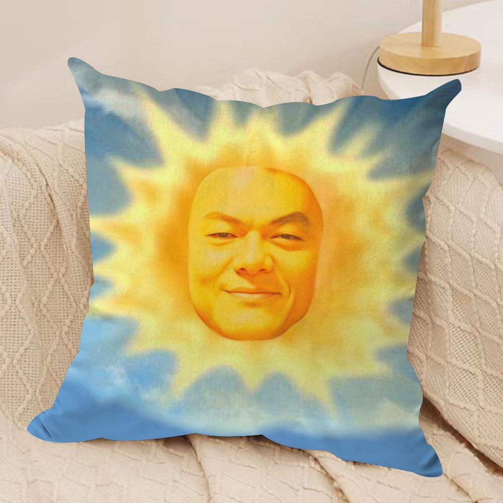 J-JYP Meme Cushion Cover Soft Plush Fabric Double-Sided Printed Sofa Cushion Cover for All Seasons Home Decor Gift