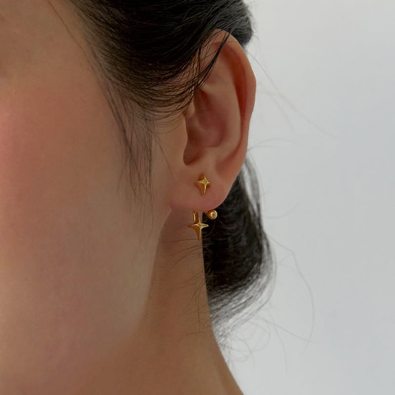 TATIANA (925 Silver) Shooting Star Ear Jacket Earrings EC3026