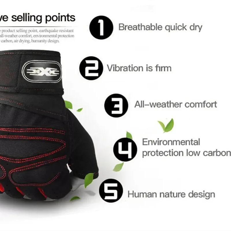 Utomhussportshandskar för Män Kvinnor Handledsskydd Fitness Gym Cykling Vandring Boxning Träning Träning Träning Lång Handled Fingerlösa