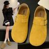 Thick-soled Women's Autumn New One-pedal Soft-soled Comfortable and Versatile Casual Doudou Shoes Retro Single Shoes