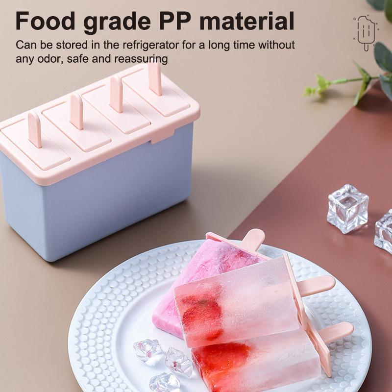 Popsicle/Sorbet Mold Food Grade Household Popsicle Making Frozen Ice Box Abrasive Tools With Lid Homemade Ice Cream Artifact