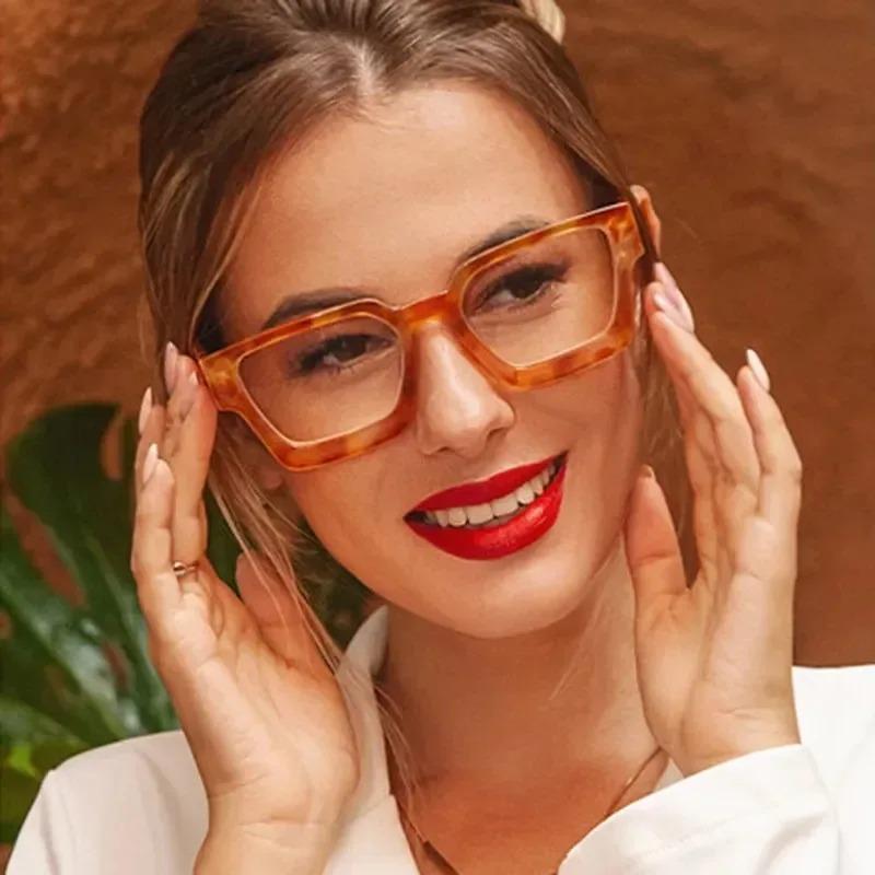 New Transparent Computer Glasses Frame Women Men Anti Blue Light Square Eyewear Blocking Glasses Optical Spectacle Eyeglass