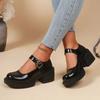 Fashion 2025 Ladies Shoes Buckle Strap Women's High Heels Fashion Shallow Office and Career Hot Sale Plus Size Best Seller Heels Women