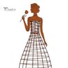 Creative Landscaping Ornaments for Outdoors Metal Elegant Lady Garden Trellis, Weatherproof Plant Trellis Outdoor Easy Install Ground Stake
