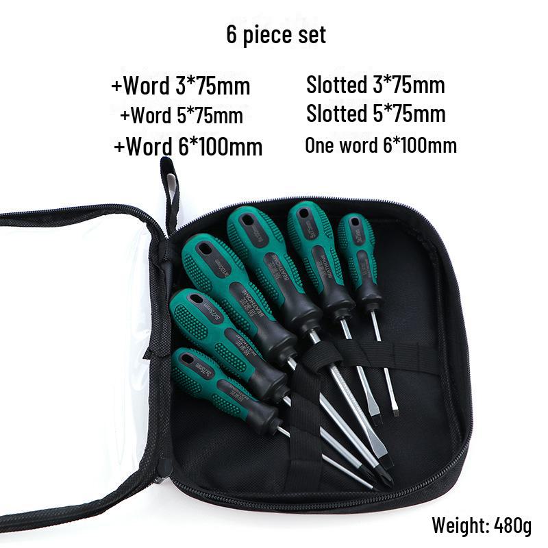 10-Piece Strong Magnetic Screwdriver Set: Cross-Border, Flat & Cross-Head.
