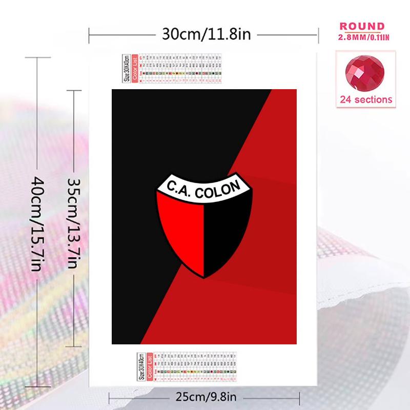 Club Atlético Colon 100% Round Full Drill 5D DIY Diamond Painting Embroidery Cross Stitch Rhinestone Décor