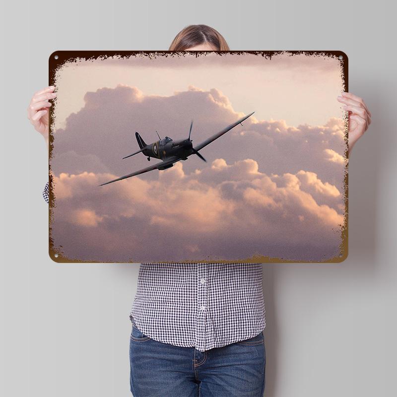 Dawn Of The Spitfire Poster Customized Vintage Metal Signs Wall Art Retro Tin Plaque for Gaming Decoration Room Wand Deko House