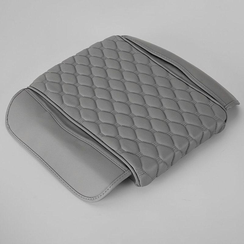 

Universal Car Center Console Armrest Box Cushion Cover Pad Mat Protector With Side Pockets Grey