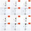 1Pcs Stainless Steel Pipe Bracket 19/22/25mm Half/All Pass Wardrobe Rail Support Flange Ceiling Fixed Clamps