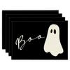 4pcs Halloween  Placemats Square Placemats Potholder Decoration