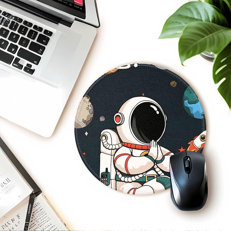 Overlock 1pc Mouse Pad Keyboard Mouse Pad Office Pad Desk Accessories Computer Laptop Pad Game Console Pad Cartoon Astronaut