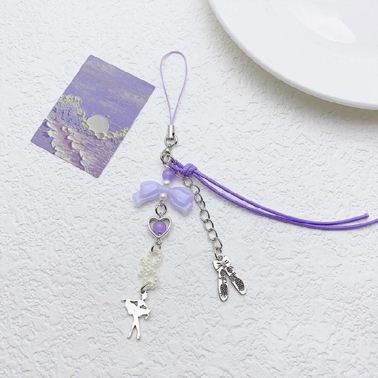 Elegant Beaded Keychain Acrylic Alloy Phone Charm Colorful Keyring Unique Bag Charm Fashionable Key Chain Accessory