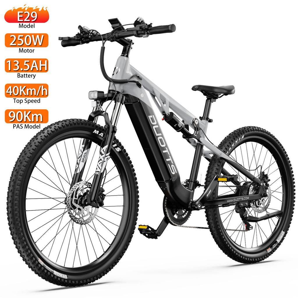 Rower Elektryczny DUOTTS 27.5" Silnik 250W Rower Elektryczny Miejski 48V 13.5AH Maksymalny Zasięg 90Km 14 Prędkości Obciążenie 150Kg E29