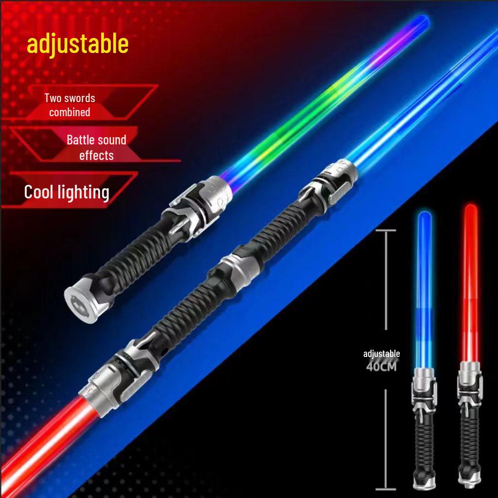 Star Wars Two-in-One Light Saber - Seven-Color Retractable Sound Toy