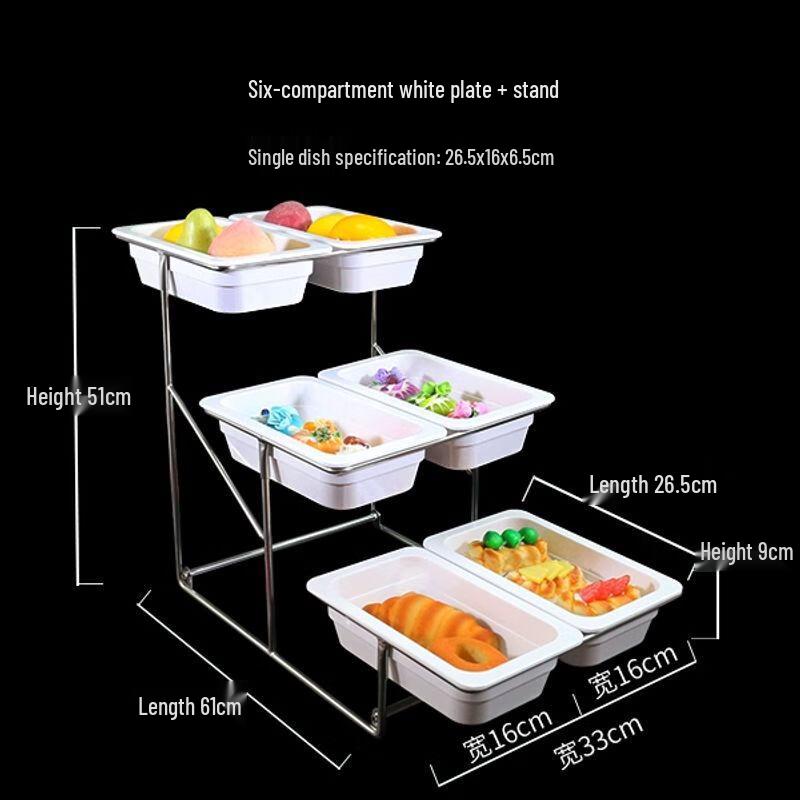 3-Tier Melamine Buffet Food Display Stand