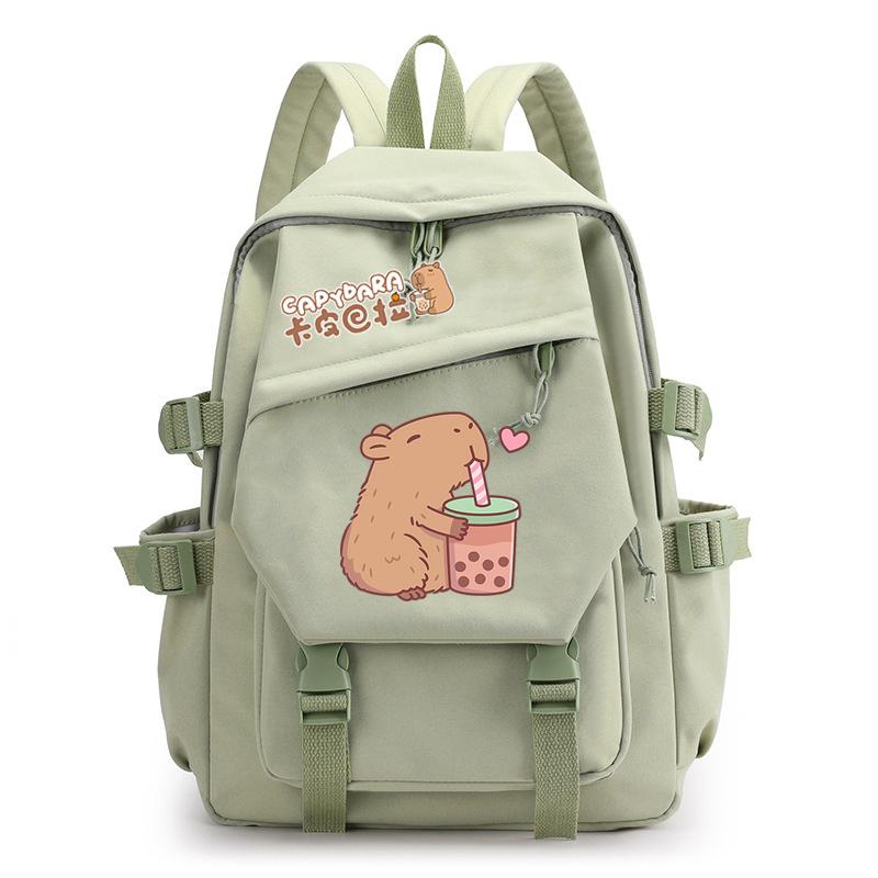 Kawaii Capybara Mochila, Girls Kids Back To School Book Bags, Women Patchwork Bagpack, Teenagers Schoolbags Student Backpack