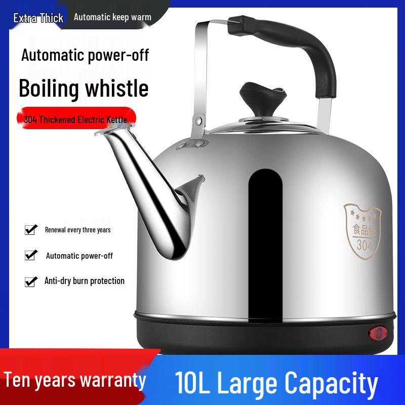 304 Stainless Steel Electric Kettle, Home Use, Auto Shut-Off, Large Capacity, Anti-Dry Protection, Heat Preservation