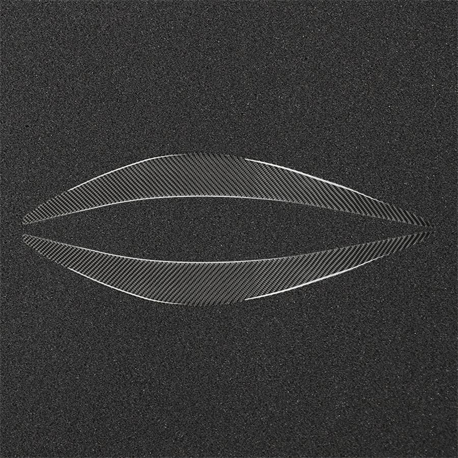 2x Carbon Fiber Front Headlight Eyerow Eye Lid Covers For Infiniti Q50 2014-2019