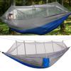 Portable Camping Travel Hammock Hanging Bed with Mosquito Net (Gray   Blue)