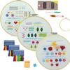 JianJian's Home 3 Set Embroidery Kit for Beginners 30 Types Basic Stitching with Wooden Base and Guide