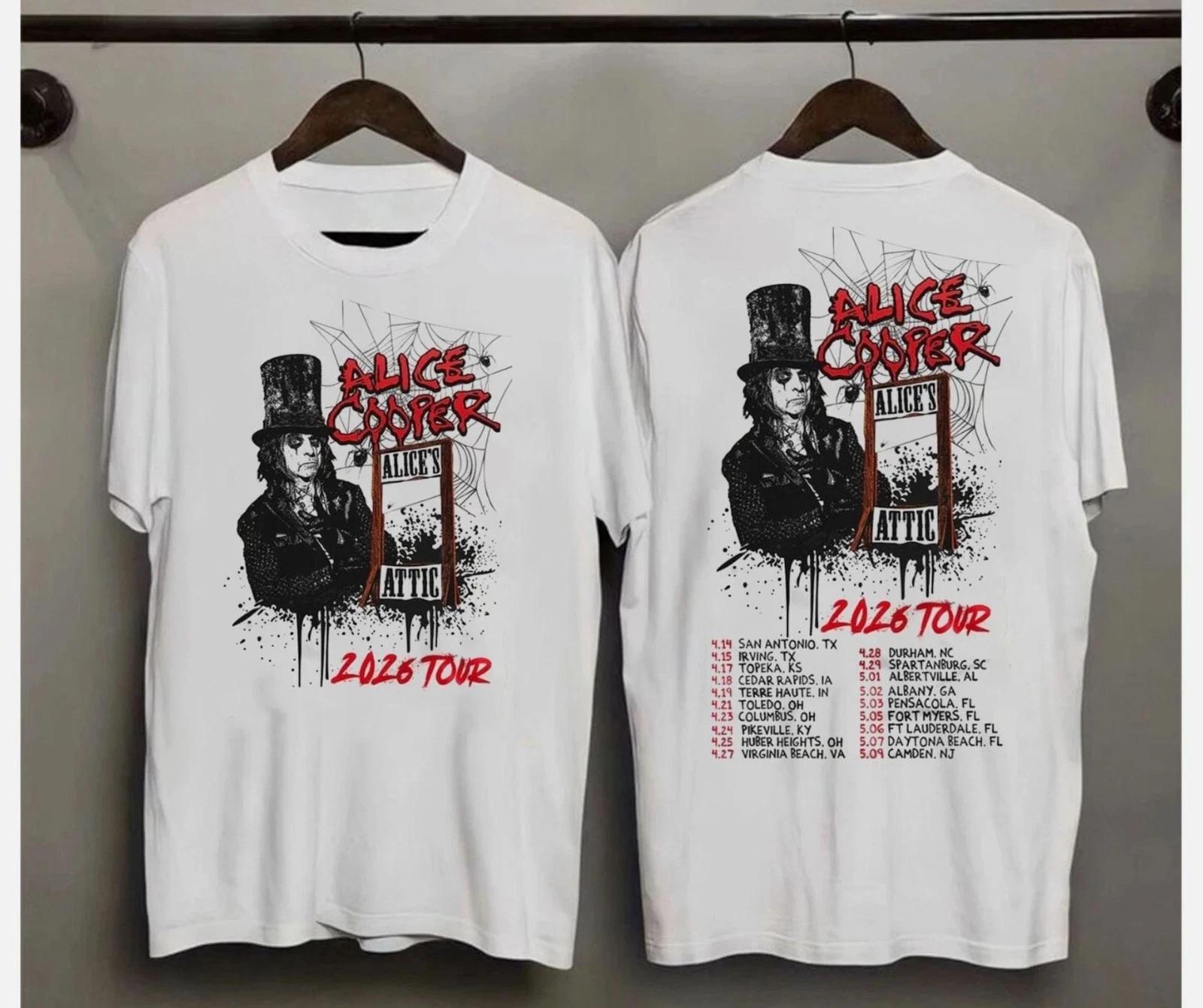 Alice Cooper Alice’s Attic Tour 2026 T-Shirt, Fan gift M