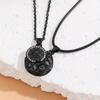 Magnetic Sun & Moon Projection Pendant Necklaces for Couples - 2pcs Set, 'I Love You' In 100 Languages, Perfect Valentine's Gift