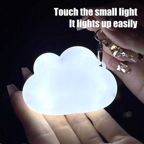 Keychain Pendant Cat Paw Cloud Heart Design Purse Light Ultra-Thin Touch Sensor Light Rechargeable LED Lamp