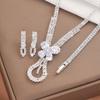 Fashion Zircon Pendant Jewelry Set Bridal Jewelry Bracelet Earrings Necklace Set Jewelry Set