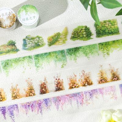 4*200cm INS Natural Plants Moss Tape Sticker Creativity Decorative Stick Labels DIY Hand Account Diary Scrapbooking Material
