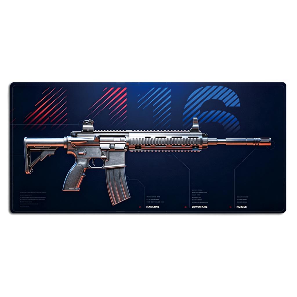Gun Mouse Pad Custom Black E-sports Game Integrated Ip Computer Large Non-slip Office Desk Mat