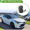 Gear Shift Knob Cover for Nissan Altima 2013-2018 Anti-Slip Black Carbon Fiber Black Faux Leather 1 Pc