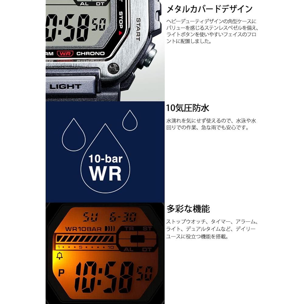 Casio Collection MWD-110H-1AJF Men's Watch Black Analog Digital Waterproof