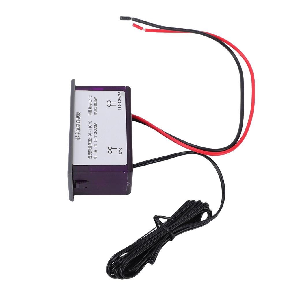 Digitales Temperaturmessgerät, LED-Temperaturanzeige mit einem Bereich von -50 bis 110 Grad Celsius für Kühlschrank und Vitrine