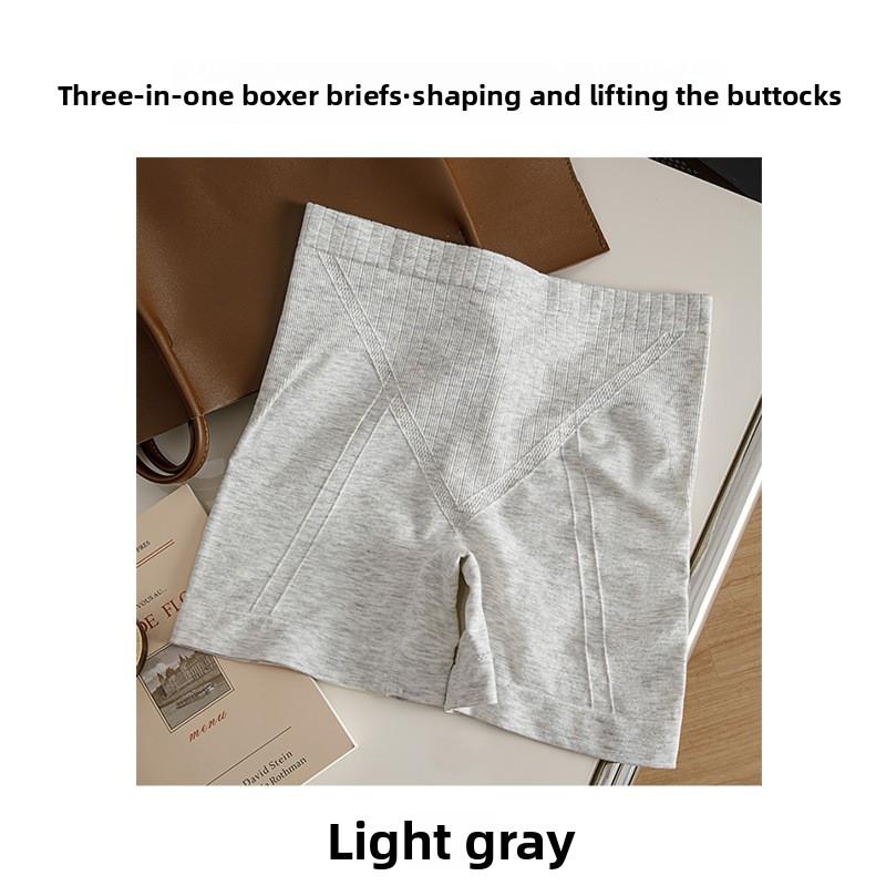 

Women Summer New Minimalist Antibacterial High Waist Hip Scratch Flat Angle Underwear One size світло-сірий колір