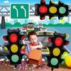1/2 traffic light balloons, used for traffic themed party decoration, racing birthday decoration, and urban landscape decoration